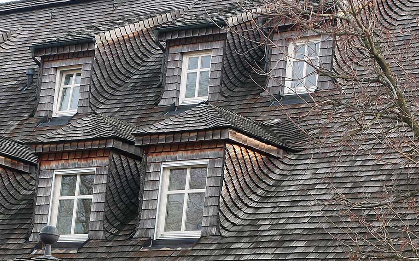 Wood Single roof on large house