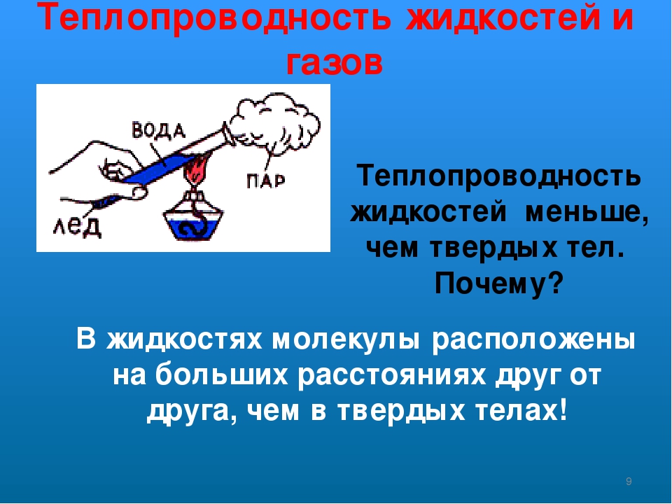 Теплопроводность веществ. Теплопроводность. Теплопроводность жидкостей. Теплопроводность жидкостей и газов. Токопроводность жидкость.