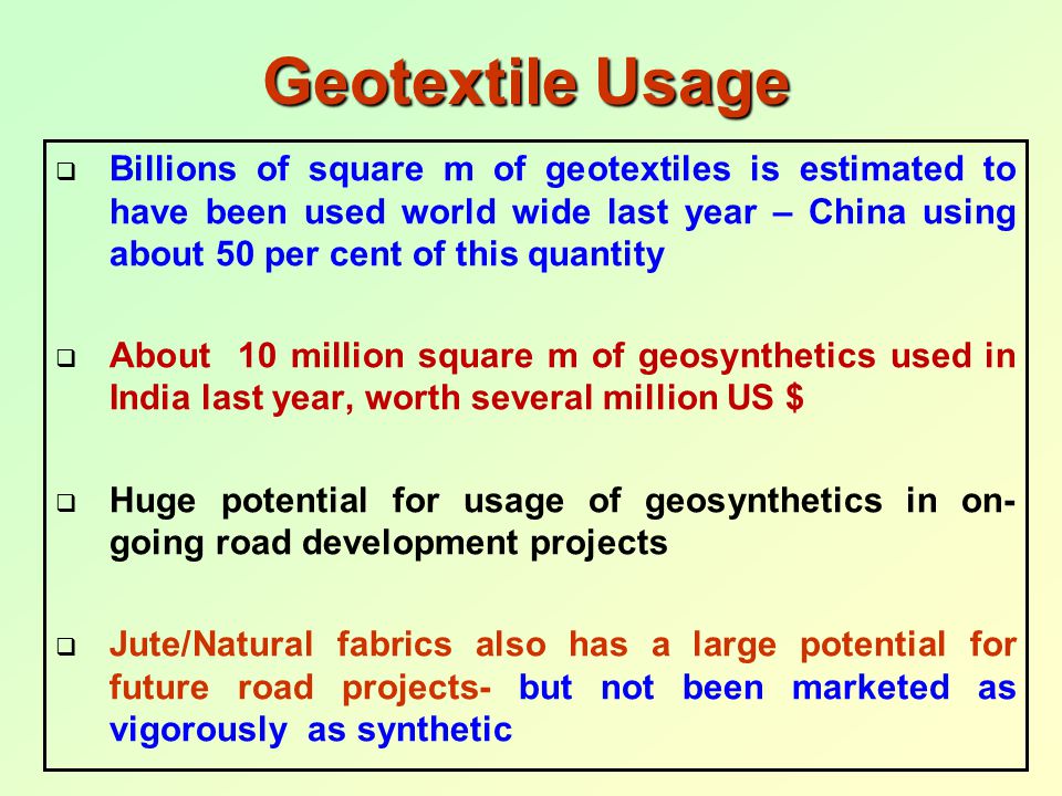 Geotextile Usage
