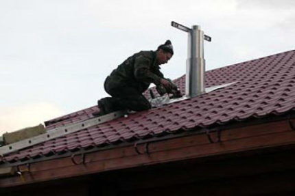 Монтаж вентилятора на крыше