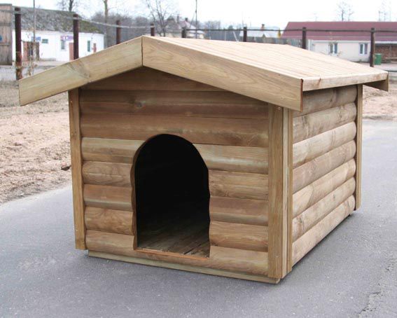 Будка с двускатной крышей